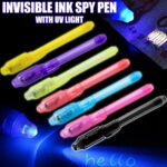 Artisian-Invisible Ink Pen Creative Magic LED Highlighter  In 1 UV Black Light Secret Invisible Writing Pen Uv Torch Illuminate Magic Pen