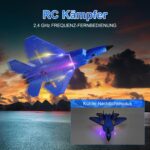 Rc Flying Plane, Model HW-33 Fighter Jet, Material EPP Foam, Colour Red, Blue and Yellow, For Kids, Remote Control Airplane 2.4Ghz Glider Rc Plane,2 Ch Remote Control Fighter Jet Easy to Fly,Epp Foam Rc Aircraft with Automatic Balance Gyro for Kids/Adults - Image 4