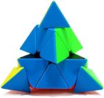 Pyramid Cube 3x3 Sticker less - Triangle Rubiks Cube Cubelelo QiYi Coin Tetrahedron Stickerless Speed ​​Cube Magic Cube Puzzle Toy Magic Puzzle Cubes, Pyramid Magic Cube Puzzle Magic Cube for Faster and More Precise with Vibrant Colours - Image 8