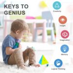 Pyramid Cube 3x3 Sticker less - Triangle Rubiks Cube Cubelelo QiYi Coin Tetrahedron Stickerless Speed ​​Cube Magic Cube Puzzle Toy Magic Puzzle Cubes, Pyramid Magic Cube Puzzle Magic Cube for Faster and More Precise with Vibrant Colours - Image 4