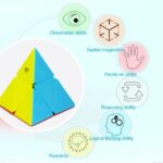 Pyramid Cube 3x3 Sticker less - Triangle Rubiks Cube Cubelelo QiYi Coin Tetrahedron Stickerless Speed ​​Cube Magic Cube Puzzle Toy Magic Puzzle Cubes, Pyramid Magic Cube Puzzle Magic Cube for Faster and More Precise with Vibrant Colours - Image 2