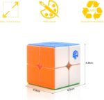2x2 Speed Cube for Kids and Adults,2x2x2 Magic Cube Puzzle Toy, Speed Cube Stickerless 2X2 Jelly Magic Cube Puzzle Toy Colorful (Transparent),  2x2 Magnetic Pro Speed Puzzle stickerless Cube QY MS 2x2x2 M Mofangge Speed Cube - Image 4
