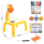 Children Projection Drawing Board LED Projector Drawing Table Toys Kids Projector Painting Board Desk Projection Painting Toy Graffiti Early Education Writing Board Household Erasable Toys - Image 6