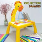 Children Projection Drawing Board LED Projector Drawing Table Toys Kids Projector Painting Board Desk Projection Painting Toy Graffiti Early Education Writing Board Household Erasable Toys - Image 9