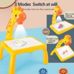 Children Projection Drawing Board LED Projector Drawing Table Toys Kids Projector Painting Board Desk Projection Painting Toy Graffiti Early Education Writing Board Household Erasable Toys - Image 5