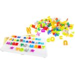 182 Pcs Set Alphabet ABC Words Pin Montessori Toys - Peg Board Puzzle, ABC Puzzle Board Educational Building Blocks - DIY Playing Toy Learning Spelling - Learning Toys for Kids 182 Pcs Set Alphabet ABC Words Pin Montessori Toys - Peg Board Puzzle - Image 8
