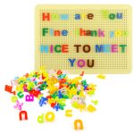 182 Pcs Set Alphabet ABC Words Pin Montessori Toys - Peg Board Puzzle, ABC Puzzle Board Educational Building Blocks - DIY Playing Toy Learning Spelling - Learning Toys for Kids 182 Pcs Set Alphabet ABC Words Pin Montessori Toys - Peg Board Puzzle - Image 7