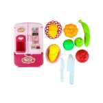 Kitchen Toys Fridge Refrigerator With Ice Dispenser Role Play Set For Kids Kitchen set Openable fridge +fruits for kids Multicolor toys play set High Quality - Image 4