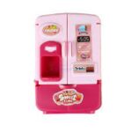 Kitchen Toys Fridge Refrigerator With Ice Dispenser Role Play Set For Kids Kitchen set Openable fridge +fruits for kids Multicolor toys play set High Quality - Image 5